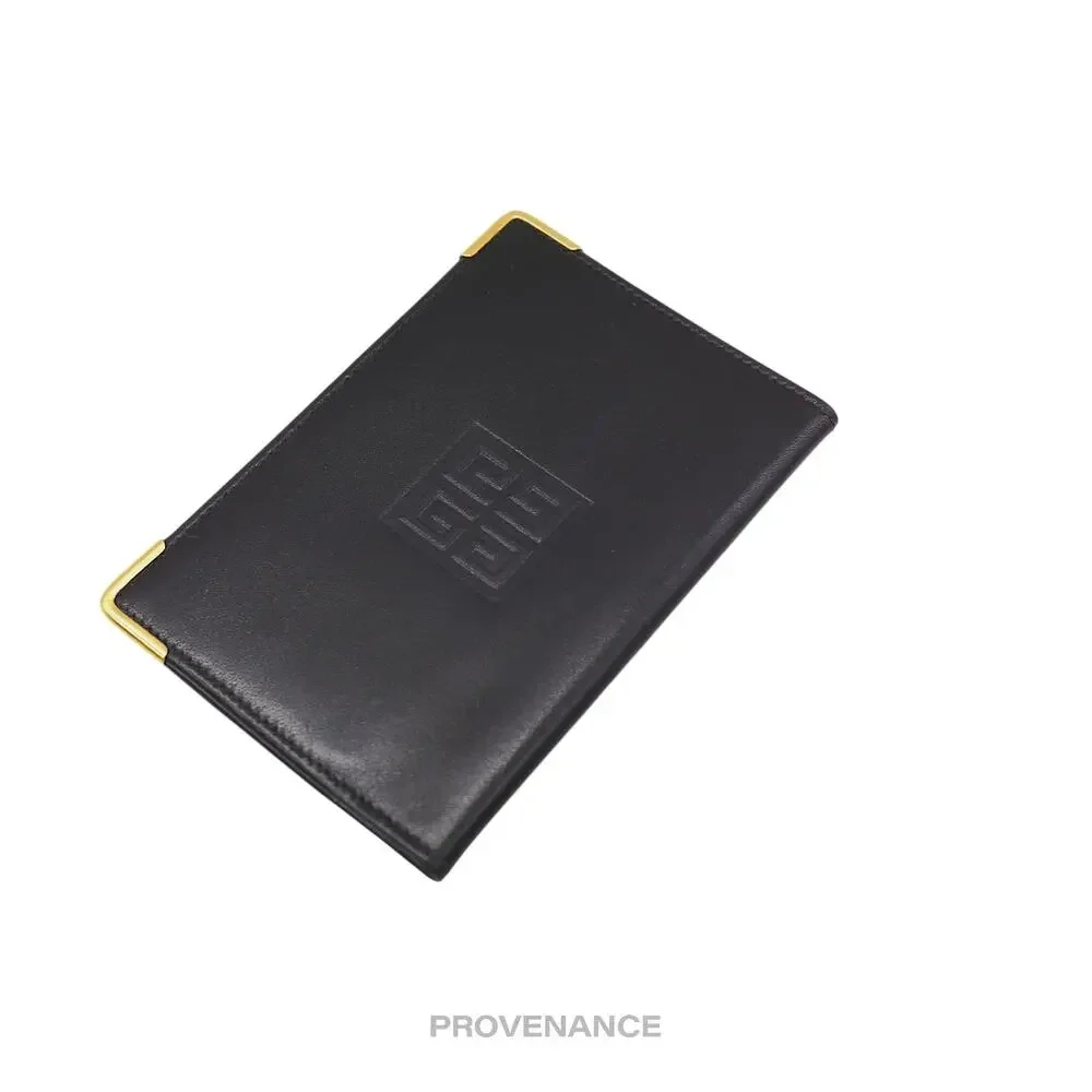 🔴 Givenchy 4G Logo Pocket Organizer Wallet - Black Leather